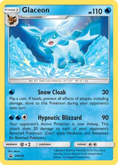 SM Black Star Promos Glaceon Pokémon card